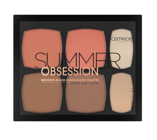 صورة كاتريس مجموعة سمر اوبسيشن برونزر احمر الخدود وهايلايتر مات اتد جلو 010