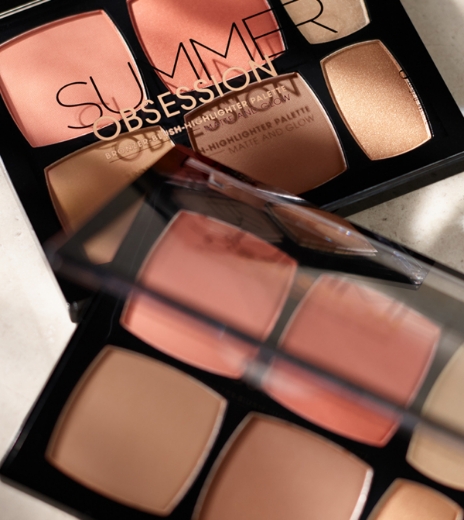 صورة كاتريس مجموعة سمر اوبسيشن برونزر احمر الخدود وهايلايتر مات اتد جلو 010