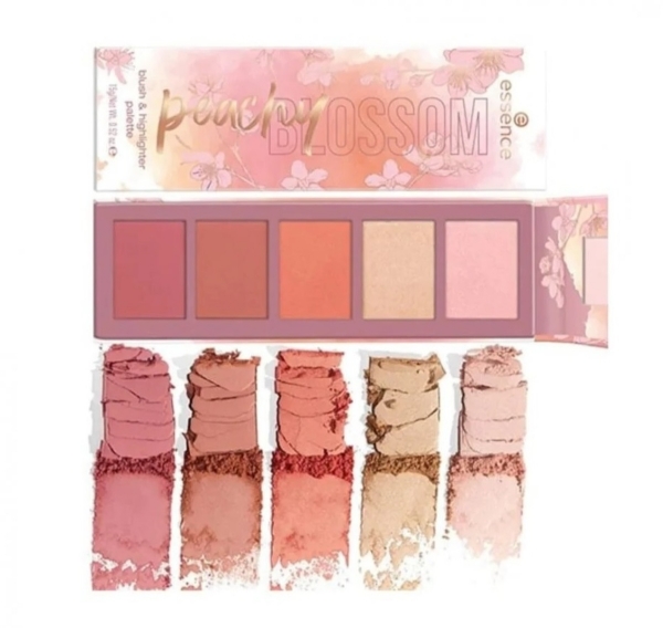 الصورة: ايسنس باليت احمر خدود وهايلايتر بيتشي بلوسوم 5 لون