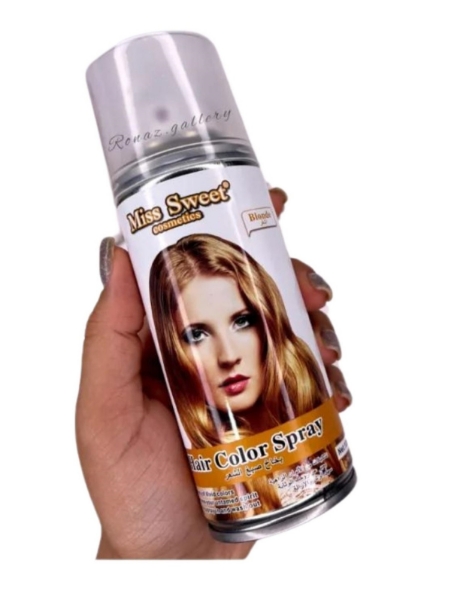 الصورة: 'مس سويت بخاخ صبغ للشعر باللون بلوند الاشقر سبريه 138مل
