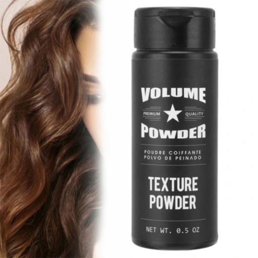 صورة بودره تصفيف الشعر من لتكثيف الشعر وإضفاء النعومة