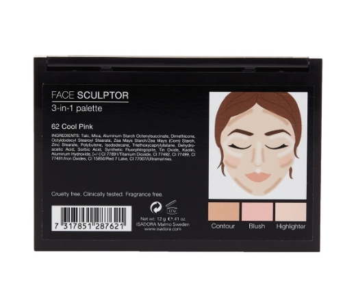 صورة ازادورا لوحة تحديد الوجه 3 في 1 وردي بارد 62