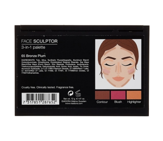 صورة ازادورا لوحة نحت الوجه 3 في 1 برونزي أرجواني 65