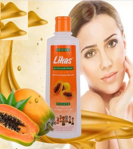 صورة لوشن عشبي لتبييض البشرة بالبابايا من ليكاس 300 مل