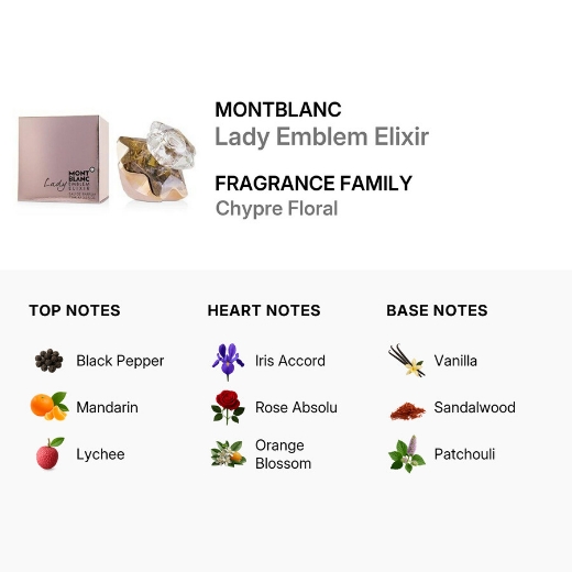 صورة عطر مونت بلانك ليدي إمبلم إلكسير أو دو بارفان 75 مل للنساء