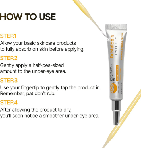 صورة دكتور ميلاكسين كريم  ريتينول لعلاج الهالات السوداء تحت العين 10 غرام